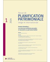 Revue de planification patrimoniale belge et internationale - 2024/1