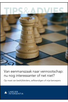 Van eenmanszaak naar vennootschap: nu nog interessanter of net niet?