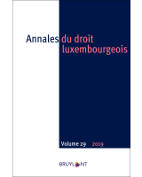 Annales du droit luxembourgeois – Volume 29 – 2019