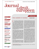 Journal de droit européen (J.D.E.) 2022/2