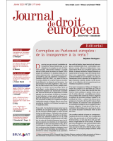 Journal de droit européen (J.D.E.) 2023/1