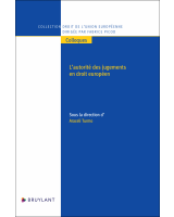 L'autorité des jugements en droit européen