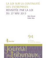 La loi sur la continuité des entreprises revisitée par la loi du 27 mai 2013