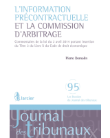 L'information précontractuelle et la Commission d'arbitrage