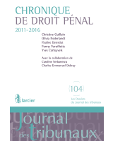 Chronique de droit pénal