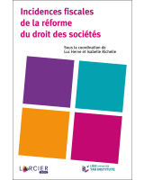 Incidences fiscales de la réforme du droit des sociétés