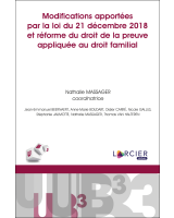 Modifications apportées par la loi du 21 décembre 2018 et réforme du droit de la preuve appliquée au droit familial