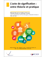 L’acte de signification : entre théorie et pratique