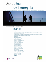 Droit pénal de l'entreprise 2021/3