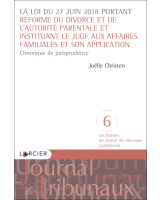 La loi du 27 juin 2018 portant réforme du divorce et de l'autorité parentale et instituant le juge aux affaires familiales et son application