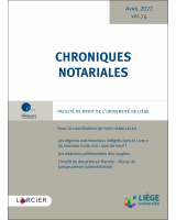 Chroniques notariales. Volume 74