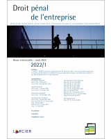 Droit pénal de l'entreprise 2022/1