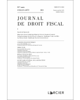 Journal de droit fiscal 2021/7-8