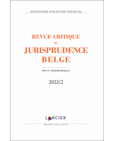 Revue critique de jurisprudence belge 2022/2