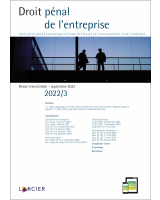 Droit pénal de l'entreprise 2022/3