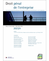 Droit pénal de l'entreprise 2023/4