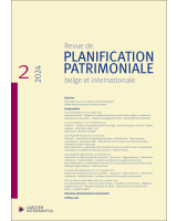 Revue de planification patrimoniale belge et internationale - 2024/2