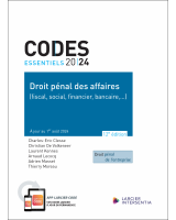 Code essentiel - Droit pénal des affaires 2024