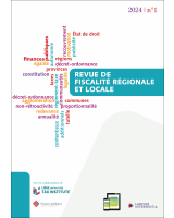 Revue de fiscalité régionale et locale - 2024/1