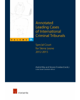 Annotated Leading Cases of International Criminal Tribunals - volume 51