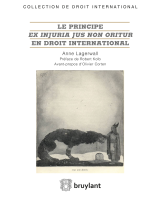 Le principe <em>ex injuria jus non oritur</em> en droit international