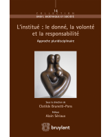 L'institué : le donné, la volonté et la responsabilité