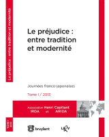 Le préjudice : entre tradition et modernité