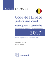 Code en poche – Code de l’Espace judiciaire civil européen annoté 2017