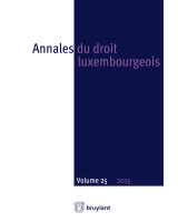 Annales du droit luxembourgeois – Volume 25 – 2015