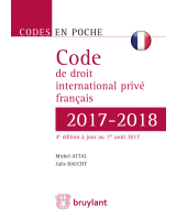 Code en poche – Code de droit international privé français 2017-2018