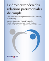 Le droit européen des relations patrimoniales de couple