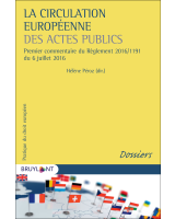 La circulation européenne des actes publics