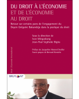 Du droit à l'économie et de l'économie au droit