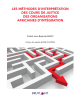 Les méthodes d'interprétation des cours de justice des organisations africaines d'intégration