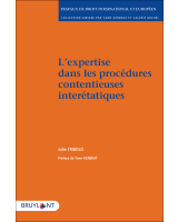 L'expertise dans les procédures contentieuses interétatiques