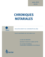 Chroniques notariales. Volume 61