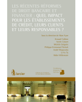 Les récentes réformes de droit bancaire et financier: quel impact pour les établissements de crédit, leurs clients et leurs responsables ?