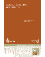 Actualités de droit des familles