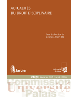 Actualités du droit disciplinaire