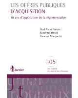 Les offres publiques d'acquisition