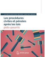 Les procédures civiles et pénales après les lois pots-pourris