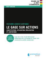 Le gage sur actions