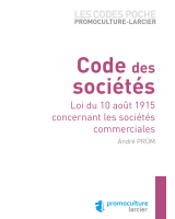 Code poche Promoculture-Larcier – Code des sociétés