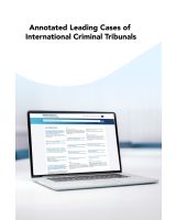 Annotated Leading Cases of International Criminal Tribunals